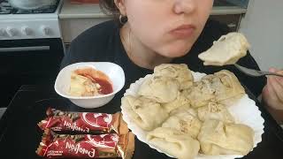 Мукбанг вкуснейшие манты😋