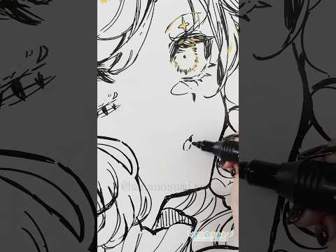 【一発書き】👼モノヴィレッジで大きいパネルにライブドローイングしました！ 🎨🦜#Shorts #speedpaint   #illustration