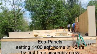Eco-Panels R26 Wall Erection 1400sf Home