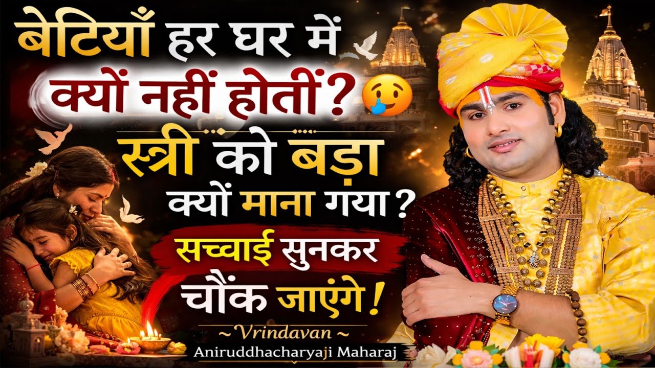 बेटियाँ हर घर मे क्यो नहीं होती 😢 स्त्री को बड़ा क्यो माना गया? सच्चाई सुनकर चौंक जाएंगे! #vrindavan