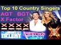Top 10 Amazing Country Singers (AGT) (BGT) Best Got Talent & X Factor Auditions Worldwide