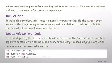 How to Fix finish Event Handling in Discord.js LoFi Radio Bot