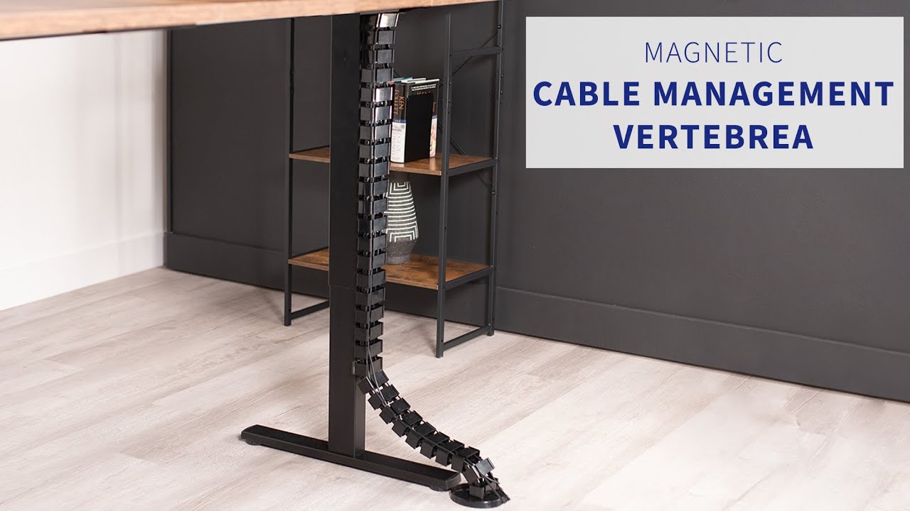 VIVO Black Magnetic 14 inch Vertical Cable Management Channel, Cord  Organizer, Wire Hider Cover (DESK-AC01-1MB) 