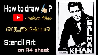 How to draw salman khan ? #Happybirthdaysalmankhan #stencilart