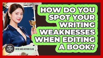 How Do You Spot Your Writing Weaknesses When Editing A Book? - Book and Author Club