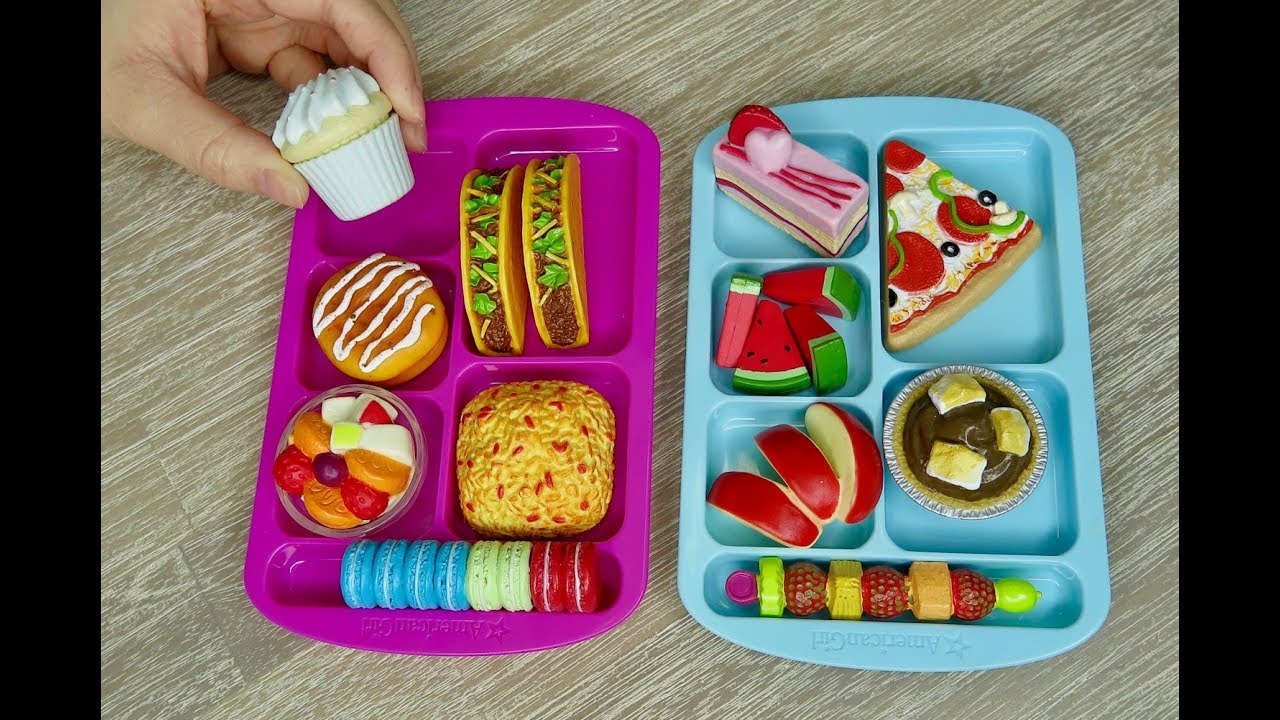 School Lunch Tray Hamburger,Shake,Fries 18 in Doll Food For American Girl