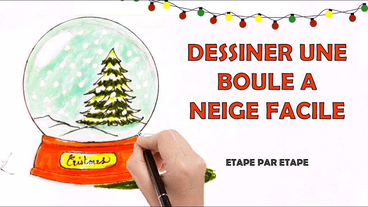 Comment dessiner une boule de neige a dessiner facilement - YouTube
