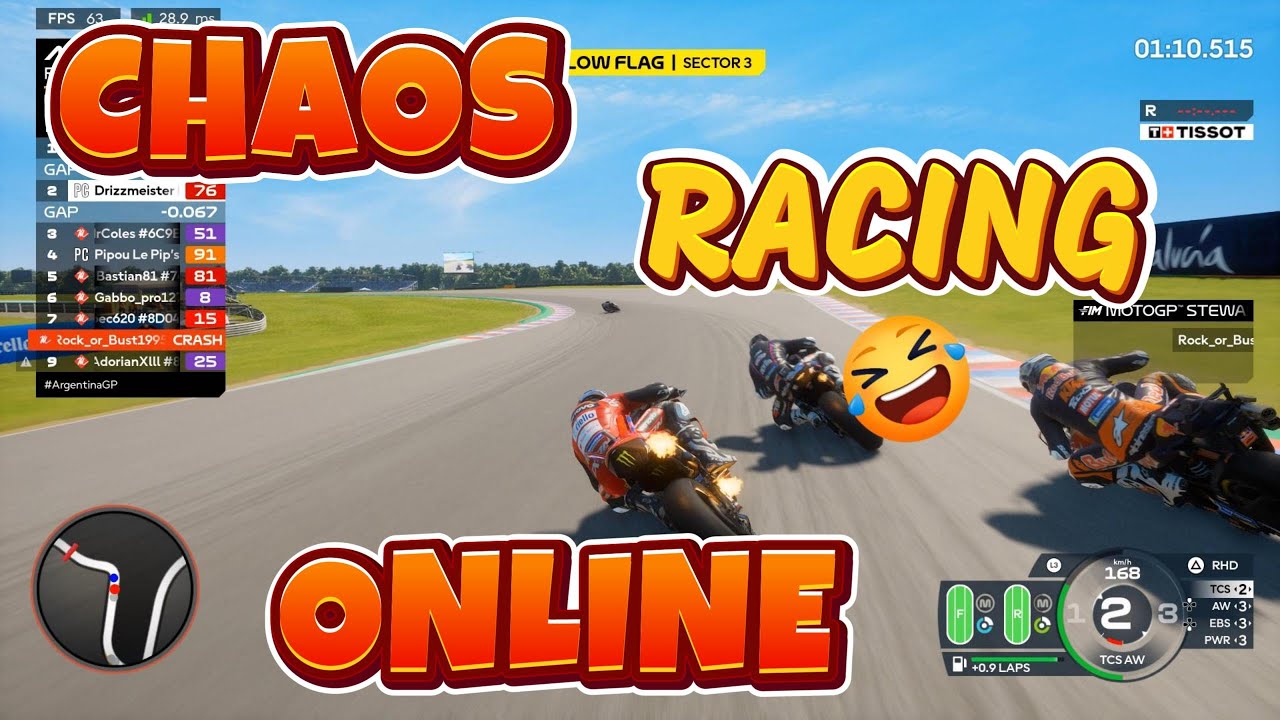 MotoGP 25 Online Multiplayer – Argentina | Chaos Racing (Collision OFF 😅)