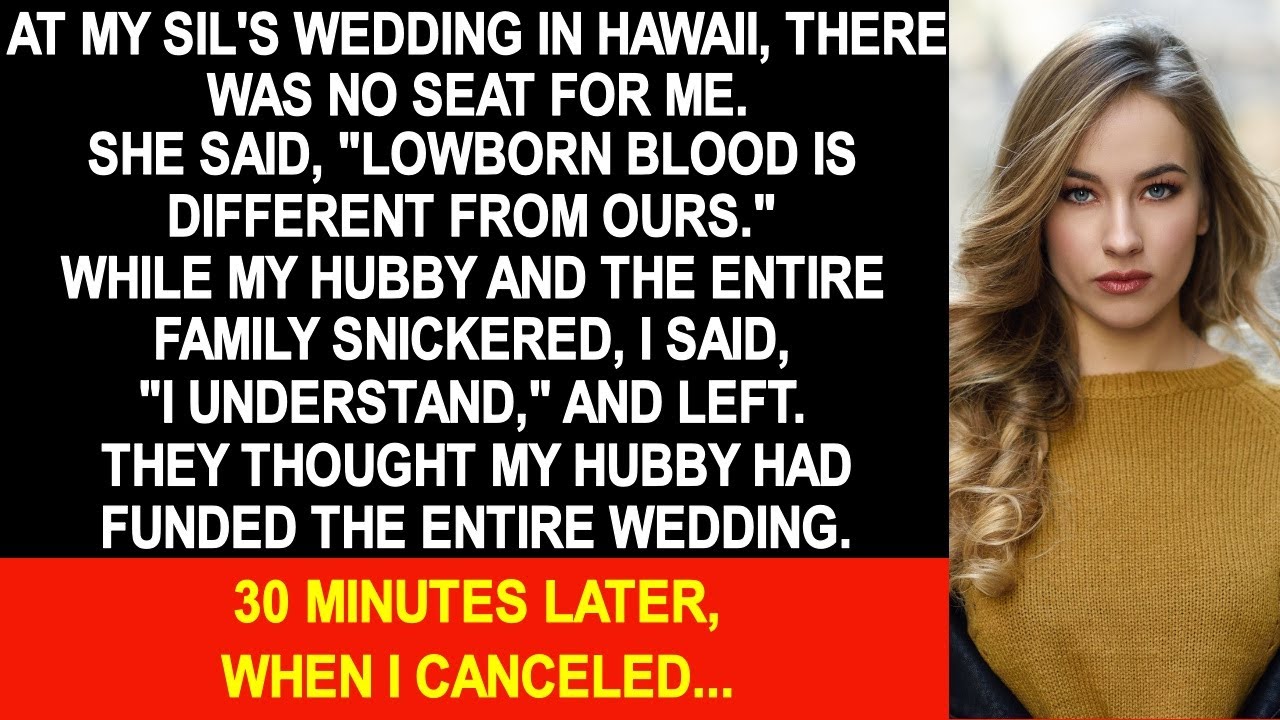 На свадьбе моей жены мне не хватило места. Она сказала: «Кровь низкорожденных отличается от нашей».