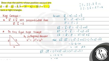 Show that the points whose position vectors are \( \vec{a}=4 \hat{i}-3 \hat{j}+\hat{k}, \vec{b}=...