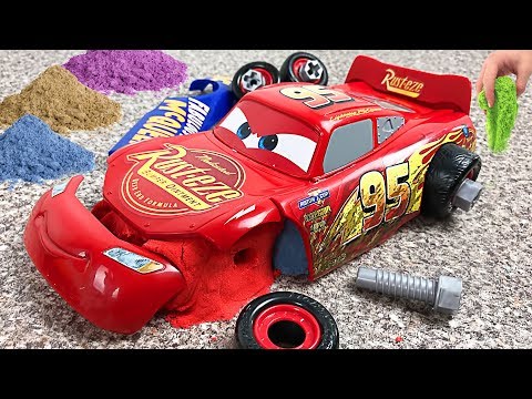 Cars 3 (Learn the colors) of kinetic sand Lightning McQueen