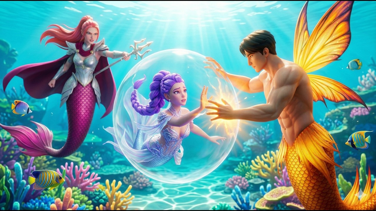 Rescues Moon Mermaid Rumi from the Strict Ocean Guardian Mira by Jinu | Kpop Demon Hunters