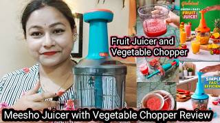 Meesho Juicer with Vegetable Chopper Review / Fruit Juicer &amp; vegetable Chopper / Vegetable Cutter