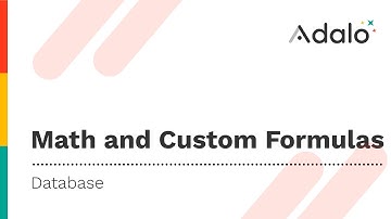 Math & Custom Formulas