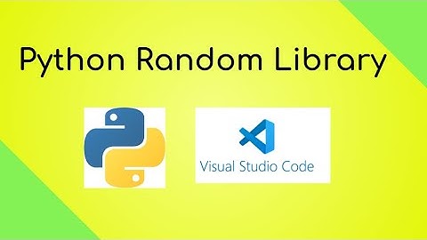 Random Library in Python