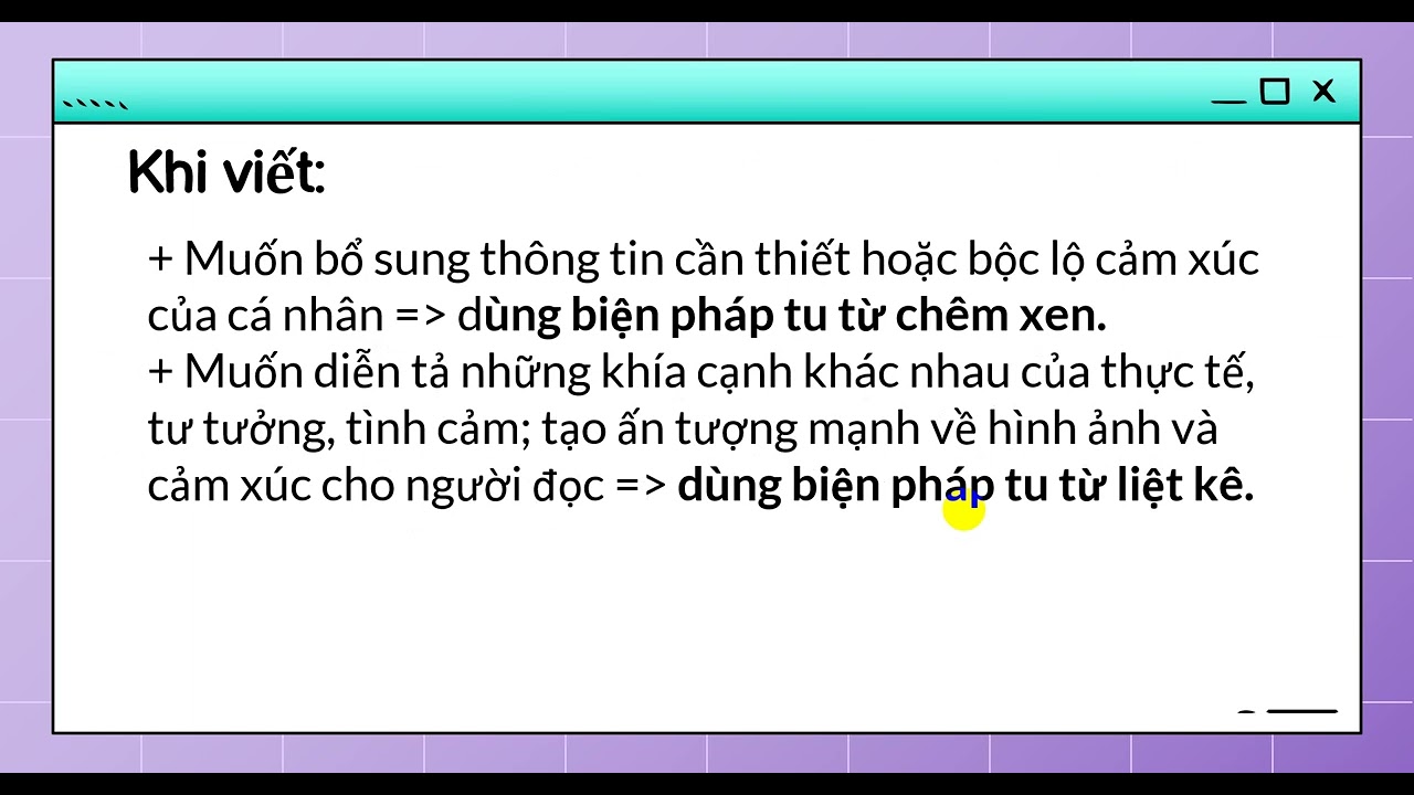 NV 10 - Thực hành Tiếng Việt: Biện pháp chêm xen, biện pháp tu từ liệt kê