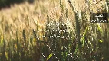 الآية رقم 3 من سورة الفلق - مكررة 7 مرات (علي بن عبدالرحمن الحذيفي)