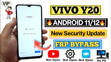 VIVO Y20 FRP Bypass 2024 | Android 11/12 New Security | EasyaShare/YouTube/Setting Not Open | No PC