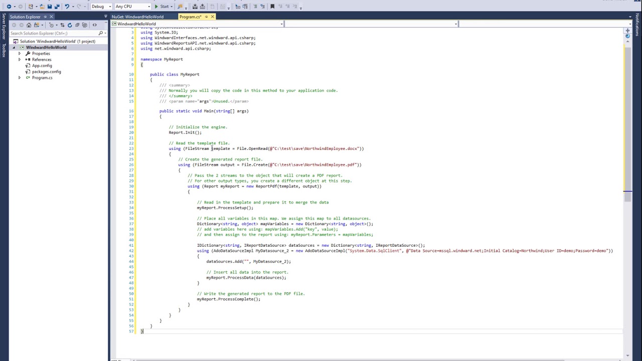 Windward Studios - Generate Code