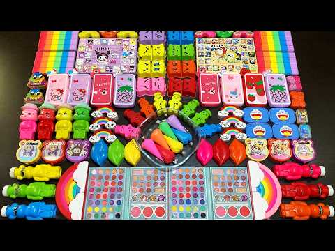 RELAXING WITH CLAY PIPING BAGS VS GLITTER VS MAKEUP ! Mixing Random Things Into Slime #7638