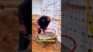 De esta manera, colocan cemento en segundos 🤯🔥