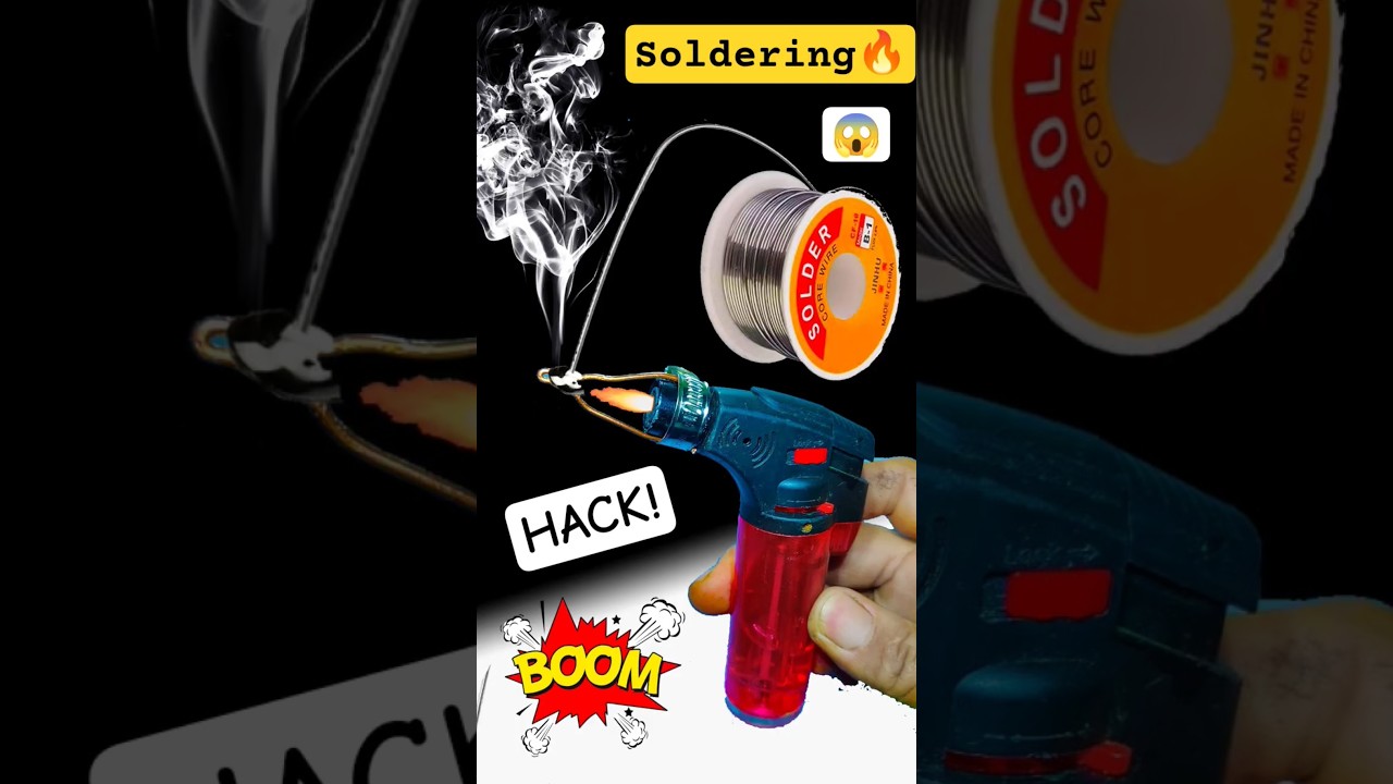 DIY Soldering Iron from a Lighter (Easy Hack) 🛠️#DIYSolderingIron #LighterHack #EasyHack