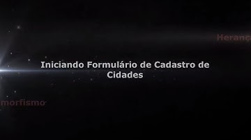 Iniciando Formulário de Cadastro de Cidades - aula 029