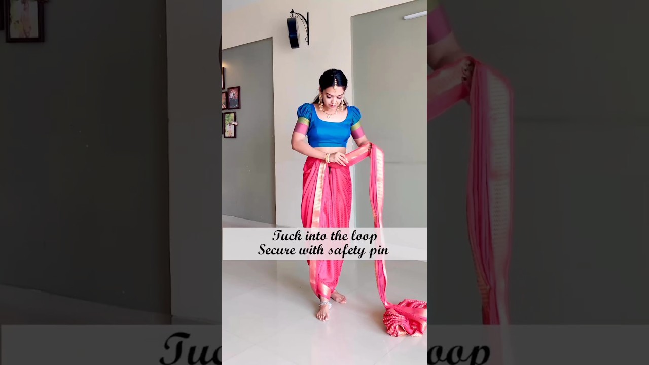prepare the saree draping devasena style 🤔🤪#sareedrapping #sareefashion #srilaxmiofficial