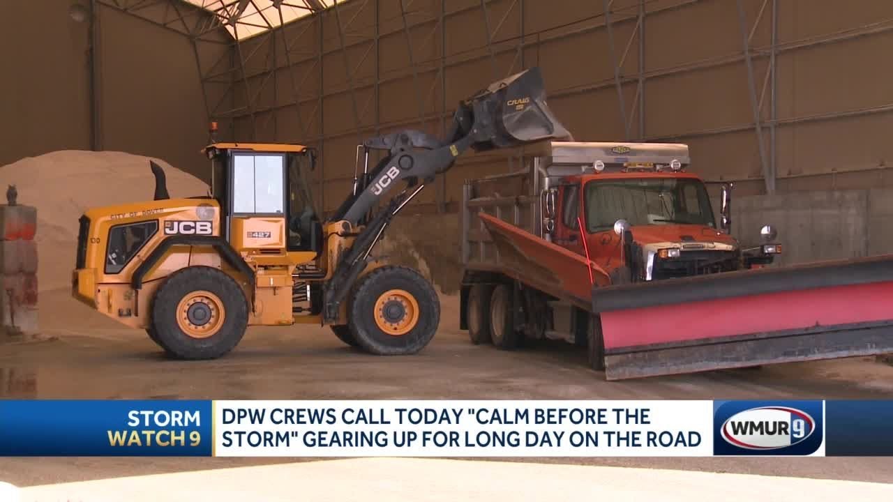 Crews prepare for heavy snow in New Hampshire - YouTube