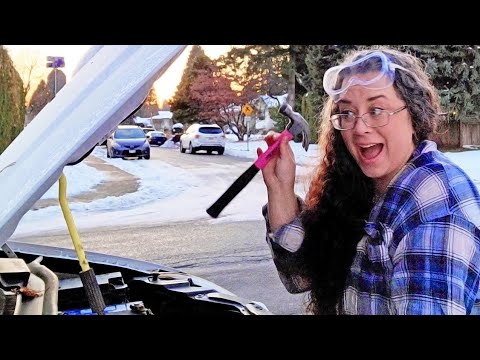 Woman Tries to Fix Car - YouTube