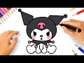 HOW TO DRAW KUROMI EASY ????????