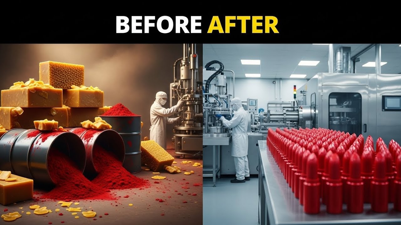 Inside the Massive Lipstick Factory You’ve Never Seen Before (Full Industrial Process)