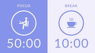 50/10 Pomodoro Timer with White Noise 🎧 6-Hour Study with Me for Deep Focus & ADHD ✨