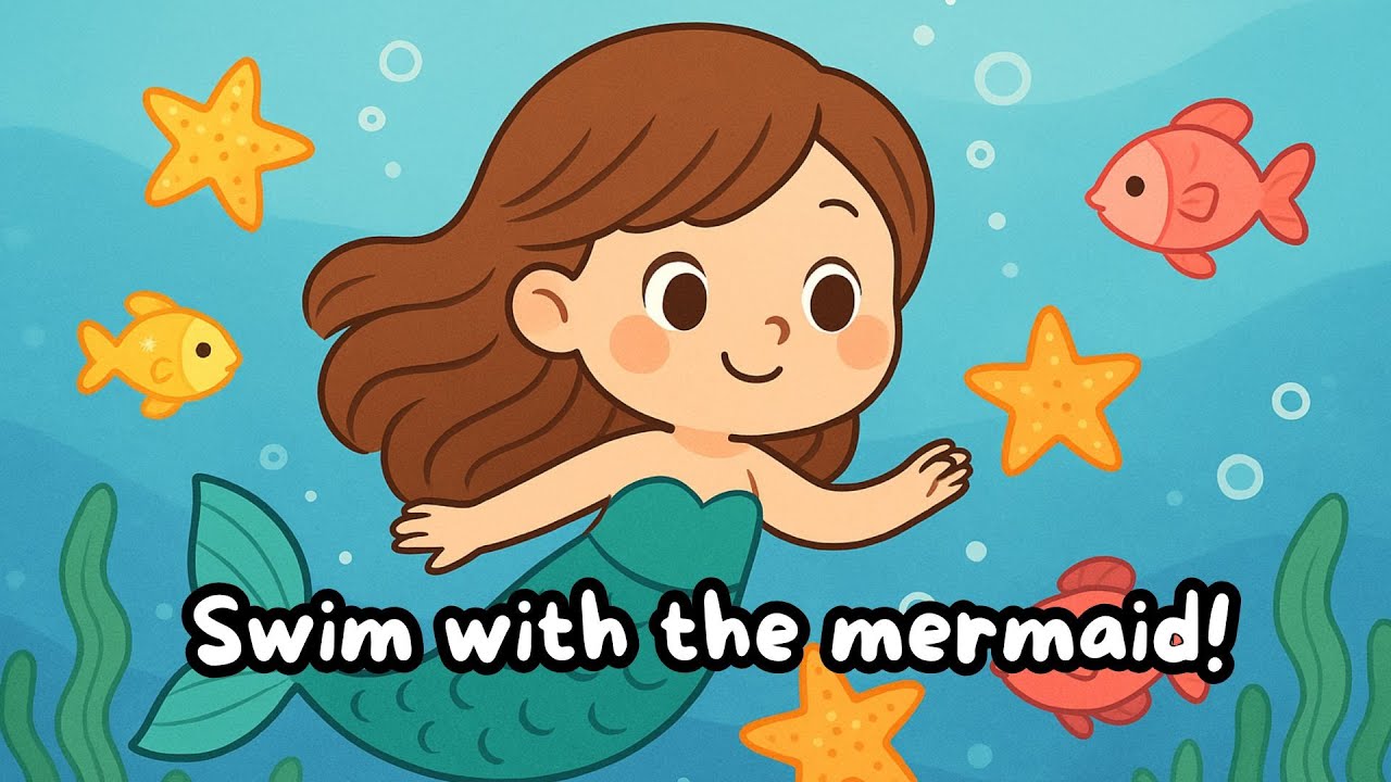 Swim With the Mermaid Song for Kids | BooBooABC | Learn Sea Animals & Move Along