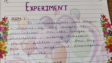 XII PHYSICS FILE ON To investigate the dependence of angle of deviation on angle using hollow prism|