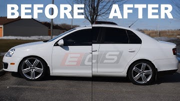 How to Change Your Ride Height with Coilovers |  ECS Tuning Street Coilovers Review | MK5 VW Jetta