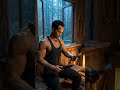 Sharpening a Knife in a Rainy Cabin #shorts #youtubeshorts #viralshorts #fyp  #satisfying #asmr