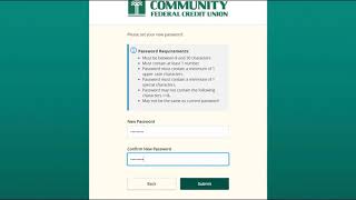 Logging in to online banking for the first time