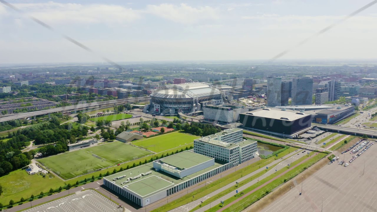 Amsterdam, Netherlands. Johan Cruijff ArenA (Amsterdam Arena). 2020 FIFA World Cup venue, Aerial Vie