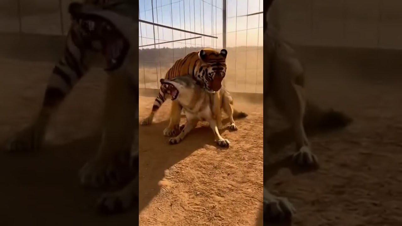 Tiger vs Wolf Intense Standoff! Who is the Real Apex Predator 🐅🐺 