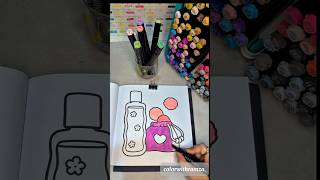Color with me ASMR coloring | Glow Cosmetics Coloring book by coco wyo 🌈