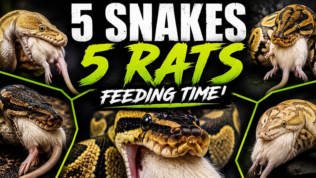 Photo inspiration: Fresh Look at Snake Feeding 5 Snakes 5 Rats