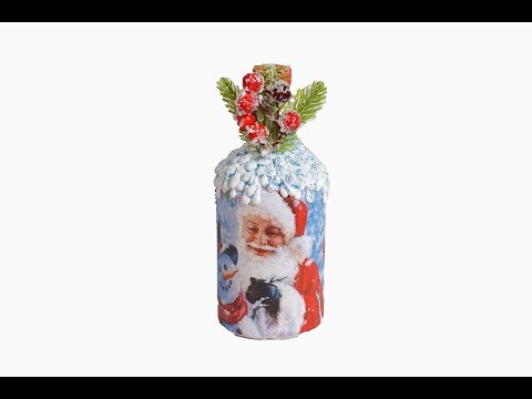 Christmas bottle decoration