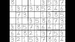 Depth First Search Sudoku Solving