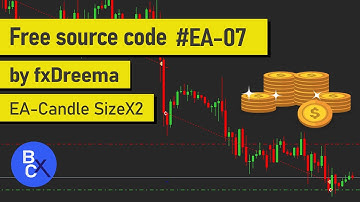 Forex EA Candle Body SizeX2 + Martingale (option trading) - Free source code EA-07 by fxDreema