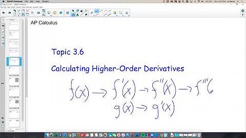 Topic 3.6 - Calculating Higher-Order Derivatives