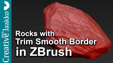 Rocks with trim smooth border brush (ZBrush)