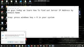 How To Find out Server IP Address by Domain Name