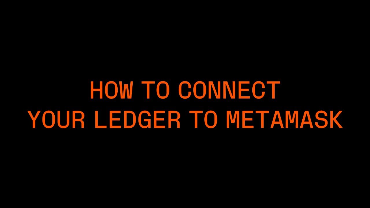 Connect your Ledger to Metamask - YouTube