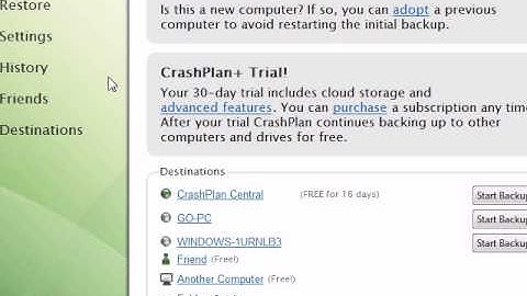 How to backup to another computer using crashplan